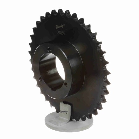 Browning Steel Bushed Bore Roller Chain Sprocket, 60Q36 60Q36